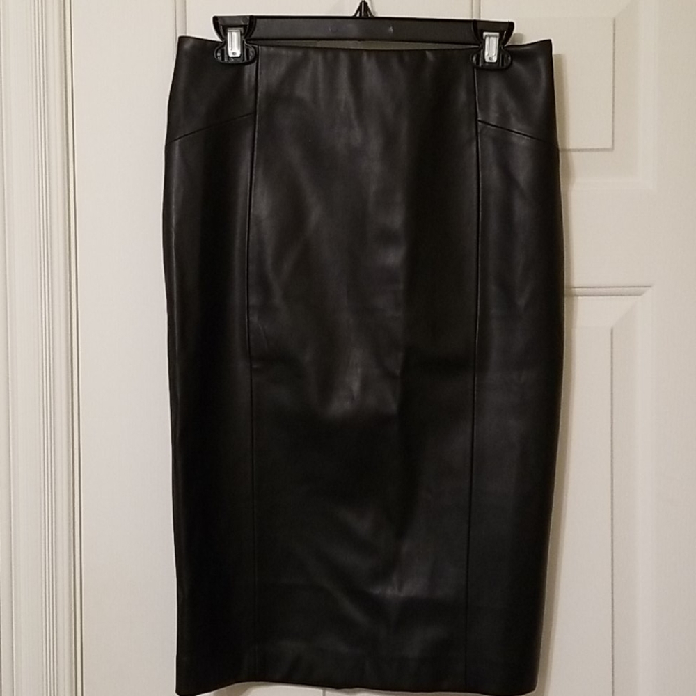 COPY - Black Faux Leather Skirt